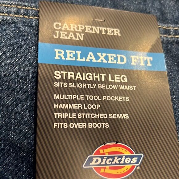 Dickies Carpenter Jeans 2007 New size 44 by 32 tool pockets hammer loop - Picture 10 of 10